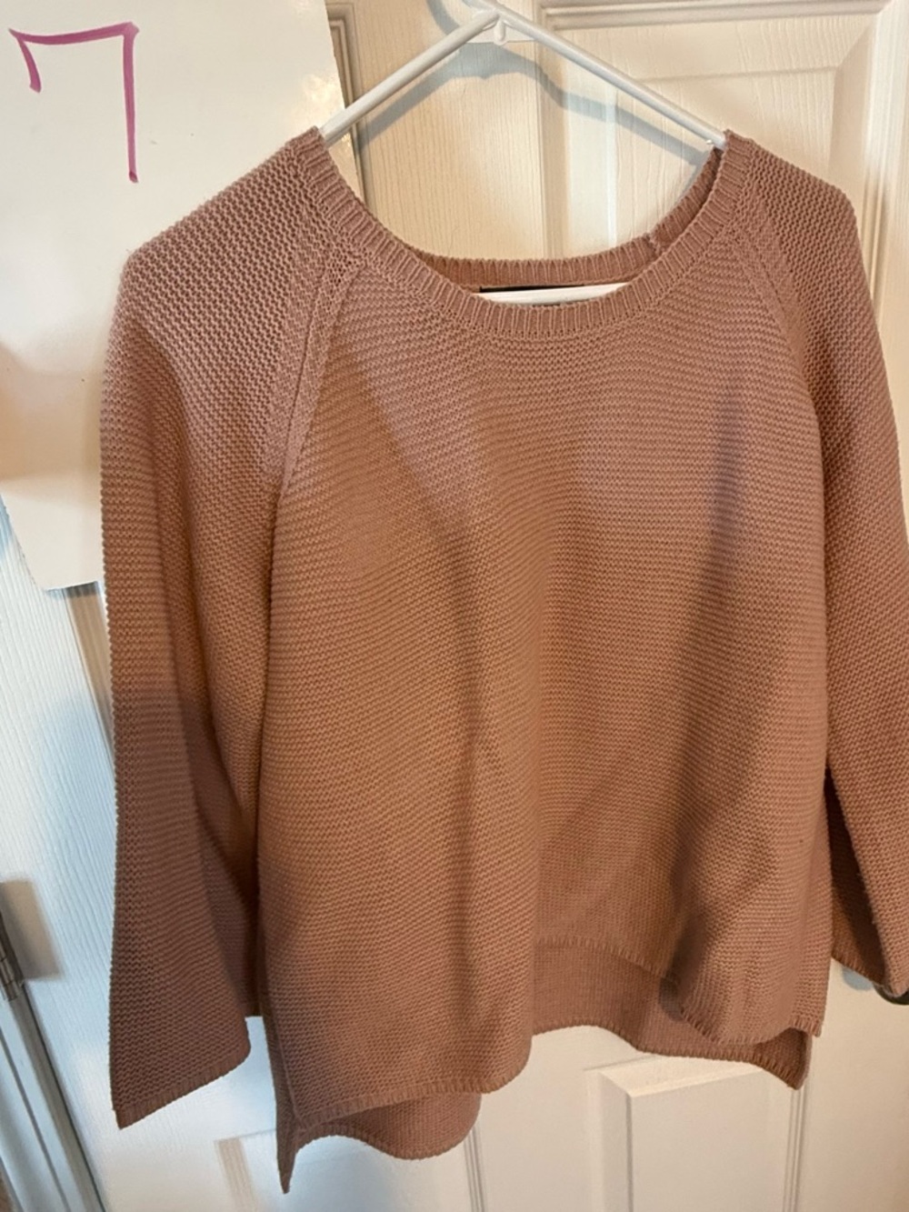 Womens Cozy Knit Pullover Sweater - Mauve Pink